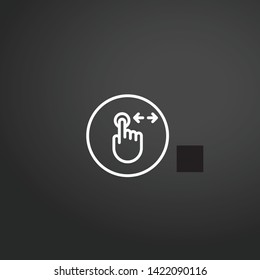 Tap vector icon. Tap concept stroke symbol design. Thin graphic elements vector illustration, outline pattern for your web site design, logo, UI. EPS 10.