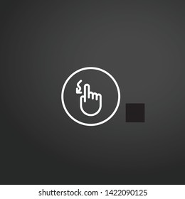 Tap vector icon. Tap concept stroke symbol design. Thin graphic elements vector illustration, outline pattern for your web site design, logo, UI. EPS 10.