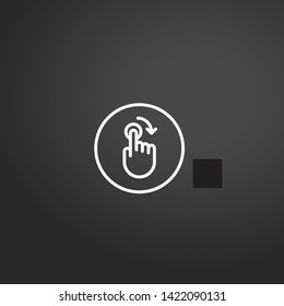 Tap vector icon. Tap concept stroke symbol design. Thin graphic elements vector illustration, outline pattern for your web site design, logo, UI. EPS 10.