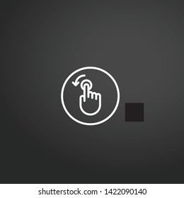 Tap vector icon. Tap concept stroke symbol design. Thin graphic elements vector illustration, outline pattern for your web site design, logo, UI. EPS 10.