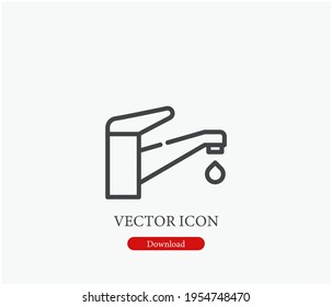 Tap vector icon.  Editable stroke. Symbol in Line Art Style for Design, Presentation, Website or Apps Elements, Logo. Pixel vector graphics - Vector