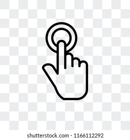 Tap vector icon isolated on transparent background, Tap logo concept