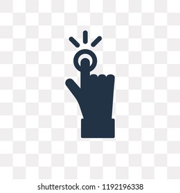 Tap vector icon isolated on transparent background, Tap transparency concept can be used web and mobile