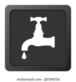tap - vector icon on a grey button