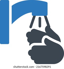 Tap Vector illustration on a transparent background.Premium quality symbols.Glyphs vector icon for concept and graphic design