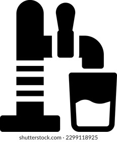 tap Vector illustration on a transparent background. Premium quality symmbols. Glyphs vector icons for concept and graphic design. 
