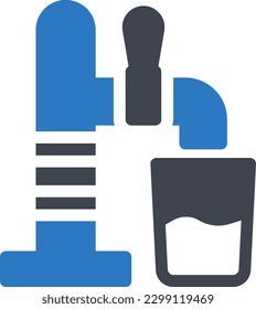 tap Vector illustration on a transparent background. Premium quality symmbols. Glyphs vector icons for concept and graphic design. 
