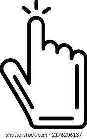Tap Vector Line Icon Design