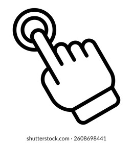 Tap Vector Line Icon Design