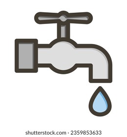 Tap Vector Thick Line Filled Colors Icon For Personal And Commercial Use.
