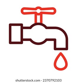 Tap Vector Thick Line Two Color Icons For Personal And Commercial Use.
