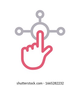 tap vector thin line icon 