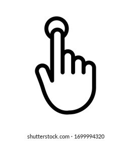 tap vector thin line icon 
