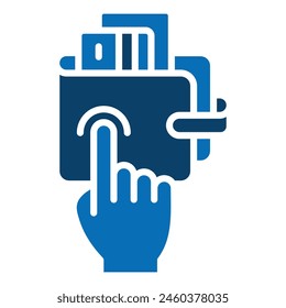 Tap Wallet icon line vector illustration