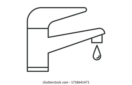 Tap, water, drop, bathroom free vector icon
