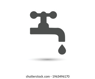 Tap Water Faucet Icon Vector Logo Template Illustration Design. Vector EPS 10.