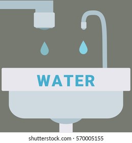 Tap water and water from the filter tap. Sign of clean water