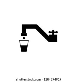 Tap, water, glass icon. Simple glyph vector of universal set icons for UI and UX, website or mobile application