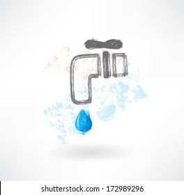 tap water grunge icon