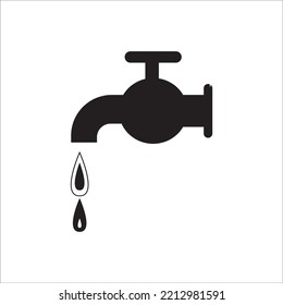 tap water icon logo vector design