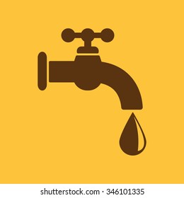 The tap water icon. Water symbol. Flat Vector illustration