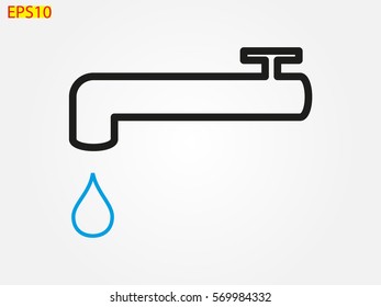tap water, icon, vector illustration eps10