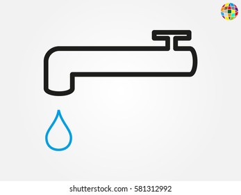 tap water, icon, vector illustration eps10