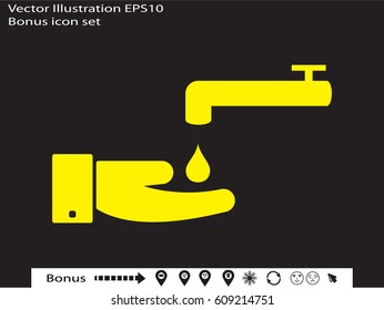 tap water, icon, vector illustration eps10