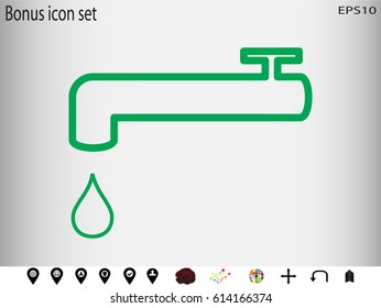 tap water, icon, vector illustration eps10