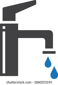 tap water icon vector isolate