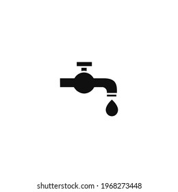 vector de icono de agua del grifo en un fondo blanco