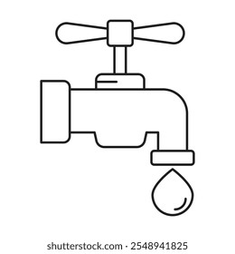 Tap water icon vector on white background