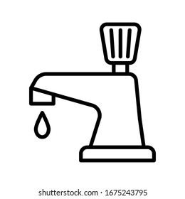 Tap water icon vector sign and symbols on trendy design
