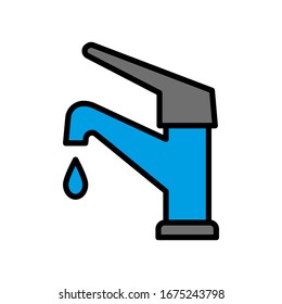 Tap water icon vector sign and symbols on trendy design