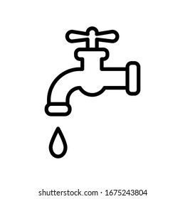 Tap water icon vector sign and symbols on trendy design