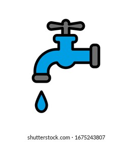 Tap water icon vector sign and symbols on trendy design