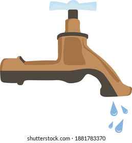 Golpear agua, ilustración, vector sobre fondo blanco.