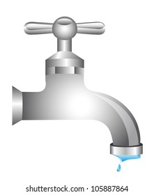 tap water isolated over white background. vector illustration
