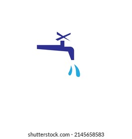 Tap water logo or clip art or water drop illustration