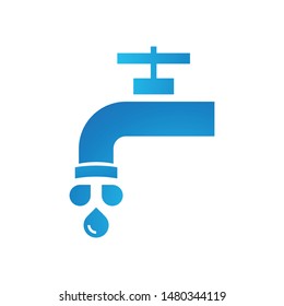 A tap of water logo template vector drop water icon design