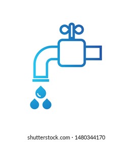A tap of water logo template vector drop water icon design