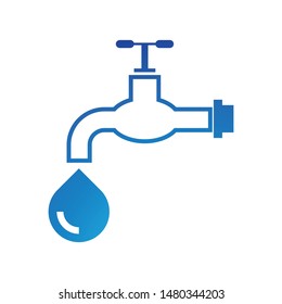 A tap of water logo template vector drop water icon design