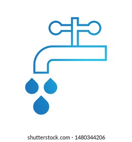 A tap of water logo template vector drop water icon design
