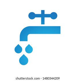 A tap of water logo template vector drop water icon design
