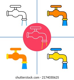 tap water on white background