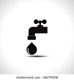 Tap water and pipes - illustration