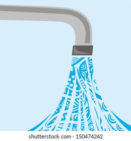 Tap and water vector illustration