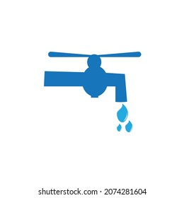 Tap water vector minimalist image or illustration