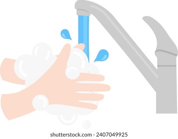 tap water washing hands hygine