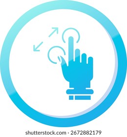 Toque y acerque el diseño del icono de Vector en línea